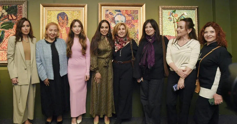 Leyla və Alena Əliyevalar sərgidə iştirak etdilər FOTOLAR