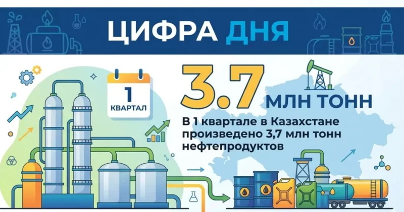 Объем производства нефтепродуктов в Казахстане достиг 3,7 млн тонн