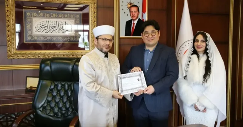 Cənubi Koreyadan gəldi, İslamı qəbul etdi Türk qızı ilə evləndi