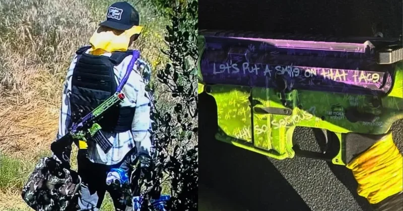 Trampın qolf klubunun yaxınlığında gəzən silahlı şəxs həbs edildi FOTO