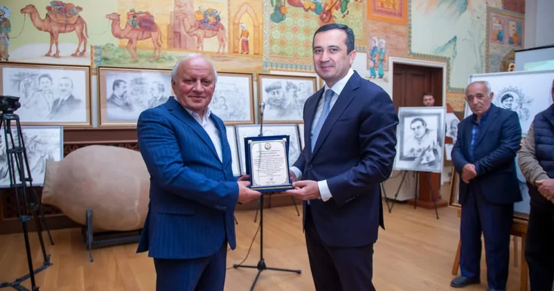 Şəmkirdə 70 yaşlı rəssamın sərgisi keçirilib