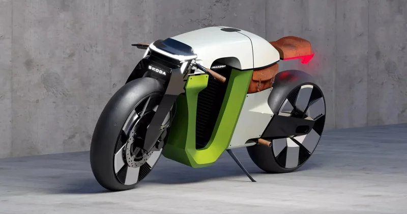 Skoda ilk motosikletini yeni görünüşdə canlandırıb...