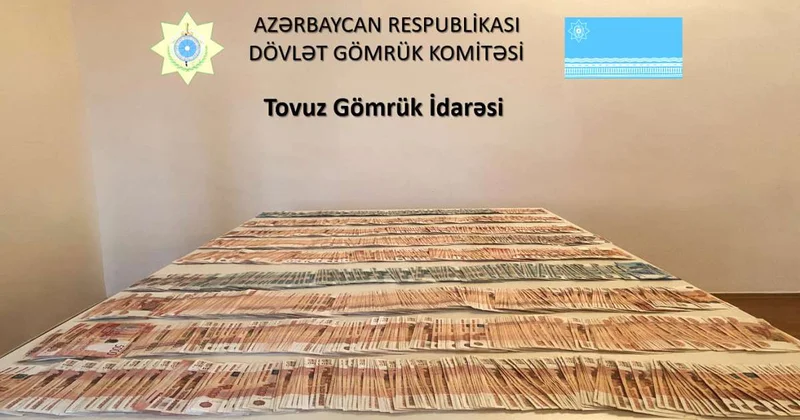 Gömrük postunda xarici valyuta qaçaqmalçılığının qarşısı alınıb FOTO