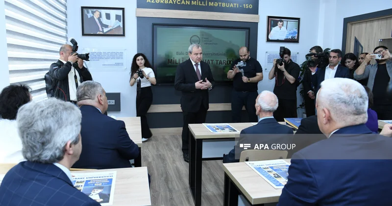 BDU da Milli mətbuat tarixi auditoriyasının açılışı olub FOTO