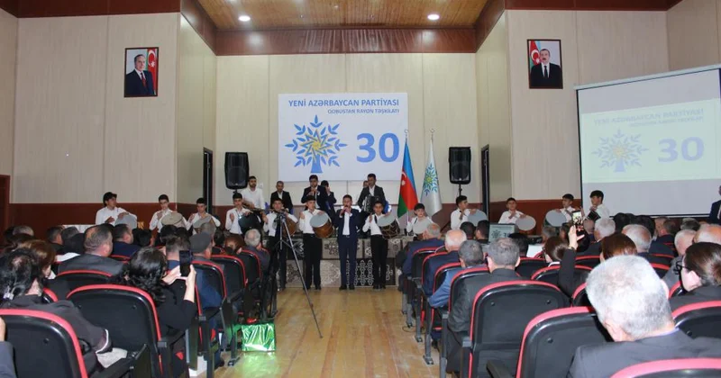 Qobustan rayonunda Yeni Azərbaycan Partiyası Qobustan rayon təşkilatının təsis edilməsinin 30 illiyi münasibətilə təntənəli yubiley tədbir keçirilib