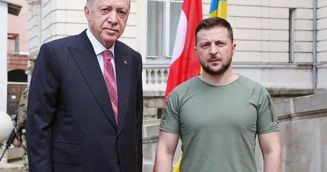 Zelenski Ərdoğanla görüş üçün Ankaraya getdi Video KONKRET