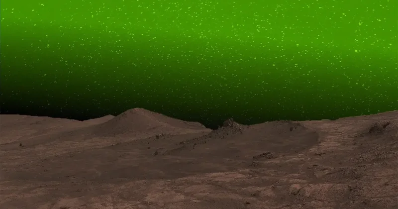Qırmızı planet in səması yaşıla büründü Alimləri heyrətləndirən möhtəşəm görüntü