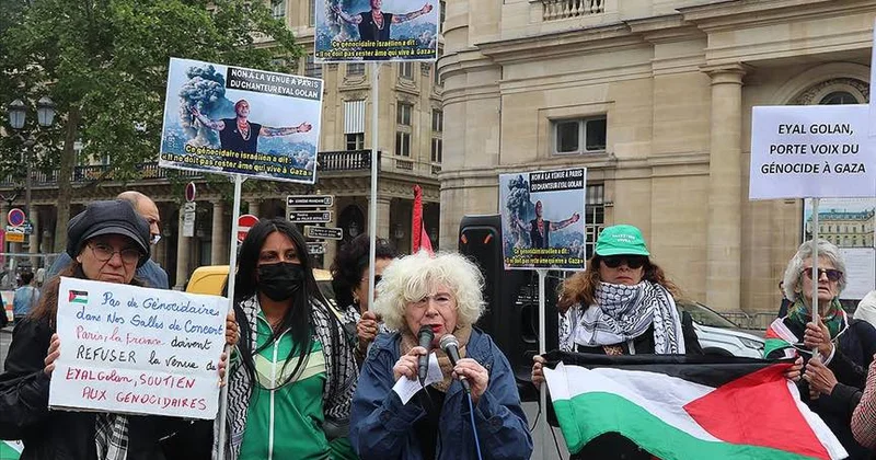 Parisdə etirazçılar israilli müğənninin Fransadakı konsertinin ləğvini tələb edib