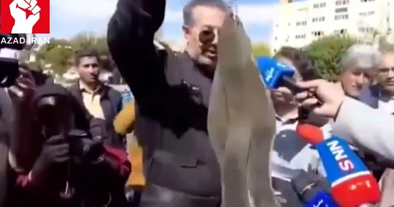İranda polis qəribə cinayət silahını nümayiş etdirib