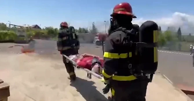 FHN Lənkəranda yanğın taktiki təlim keçirib