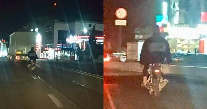 Moped sürən gənc yolun ortasında rəqs edib “şou” göstərdi VİDEO
