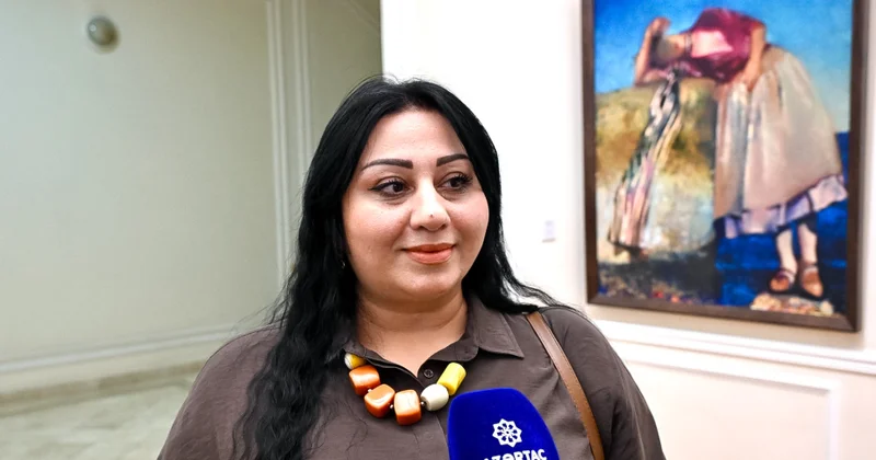 Deputat: Gənc rəssamların əsərləri sərgiyə xüsusi rəng qatır