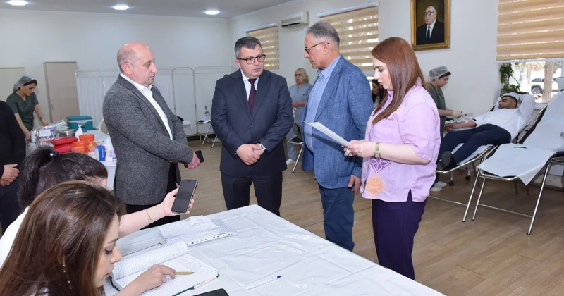 Sumqayıt Tibb Mərkəzi qanvermə aksiyası keçirib FOTOLAR