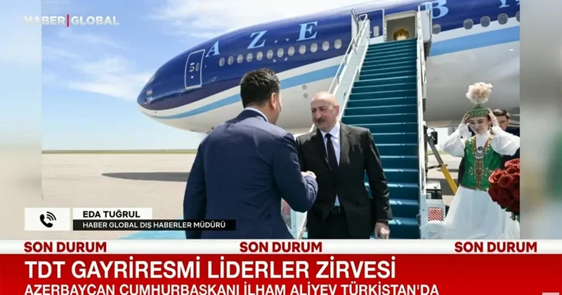 Haber Global: Azərbaycan Prezidenti İlham Əliyev Türküstanda VİDEO