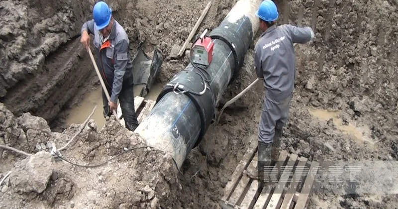 В Кюрдамире на водопроводе, питающем 21 тыс. человек, произошла авария