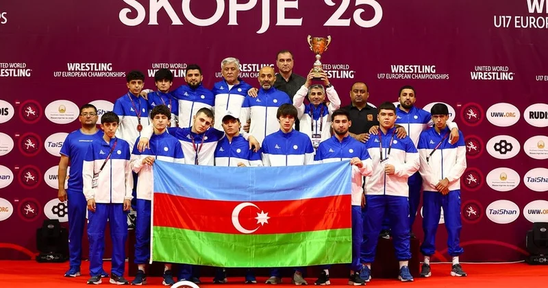 Azərbaycanın gənclərdən ibarət sərbəst güləş millisi Avropa çempionu olub