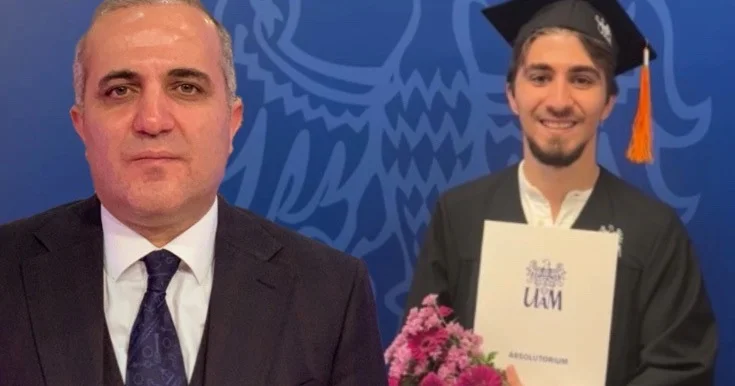 Eldənizin oğlu Polşada məzun oldu Foto