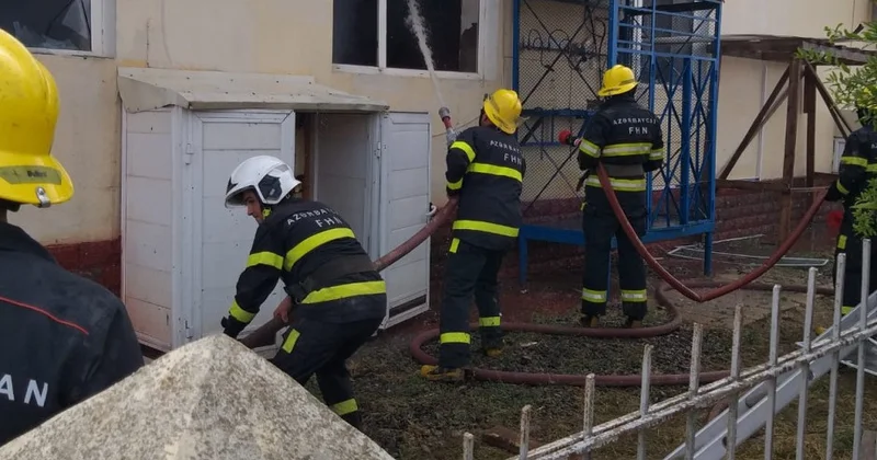 Sabirabadda klinikada baş verən yanğın söndürülüb FOTO VİDEO