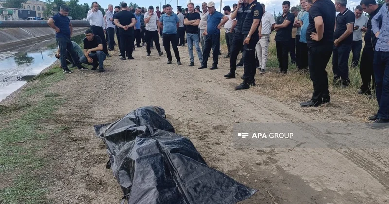 Tovuzda kanalda meyit tapılıb