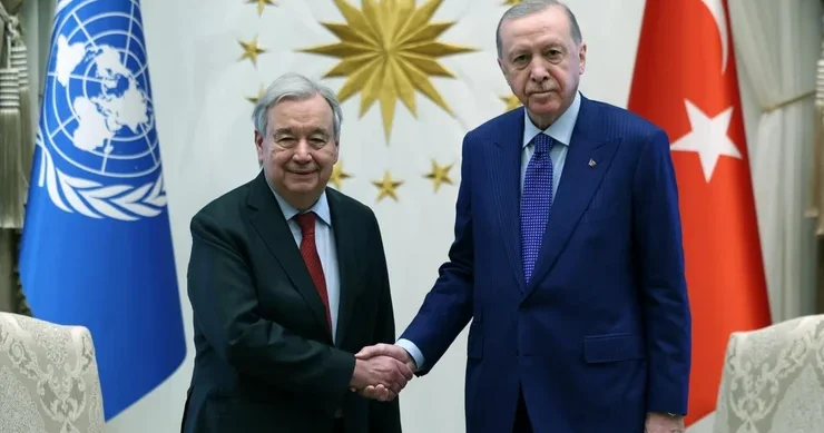 Ərdoğan BMT baş katibi ilə regionu müzakirə edib