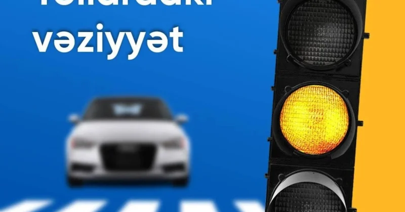 Bakıda bir sıra yollarda nəqliyyatın hərəkətində sıxlıq yaranıb