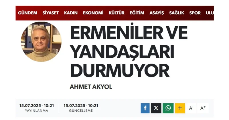 “Yalova” qəzeti: Türkiyə erməni diasporuna qarşı fəaliyyət strategiyasına yenidən baxmalıdır