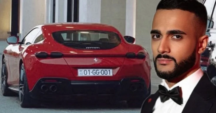 Hüseyn yeni Ferrari sini nümayiş etdirdi Fotolar