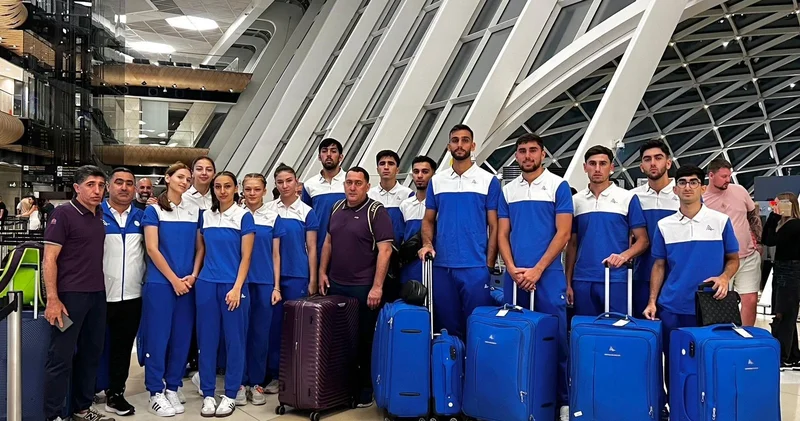 Universiadaya gedən yol: Azərbaycan komandasının ikinci qrupu Almaniyaya çatıb