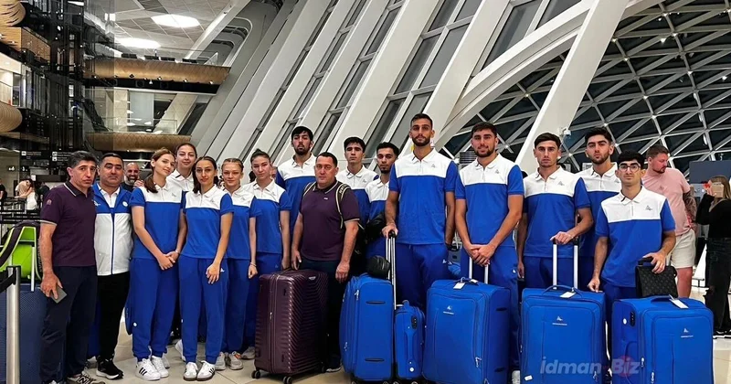 Вторая партия азербайджанских спортсменов отправилась на Универсиаду ФОТО