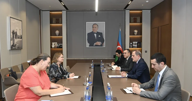 Ceyhun Bayramov diplomatik fəaliyyətinin başa çatması münasibətilə Niderland səfiri ilə görüşüb