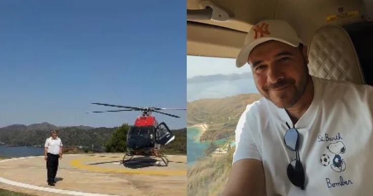 Türkiyəni vertolyotla gəzdi Video