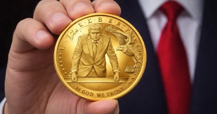 Trampın təsviri olan 1 dollarlıq qızıl sikkə buraxılır FOTO