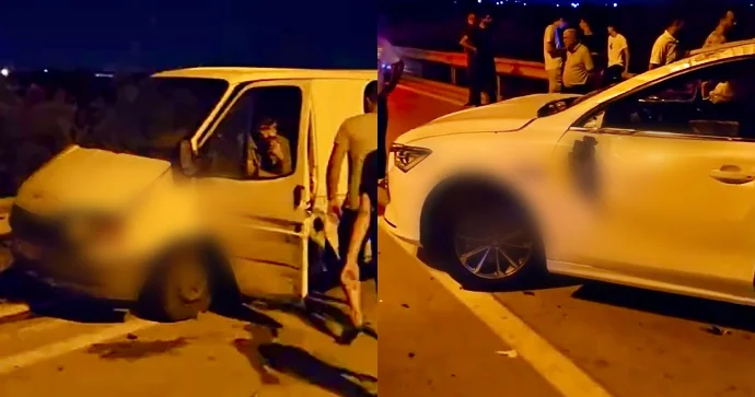 Hava limanı yolunda ağır qəza: “BYD” yük maşını ilə toqquşdu VİDEO