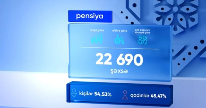 Əlilliyə və ailə başçısını itirməyə görə pensiya alanların sayı açıqlanıb