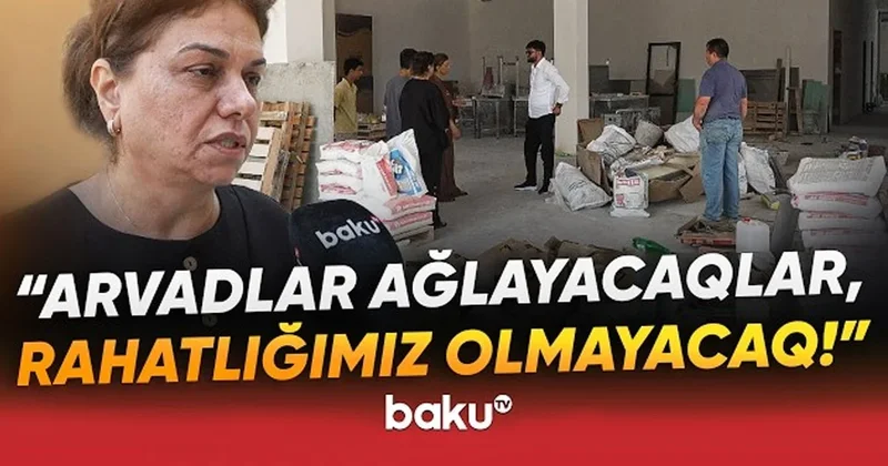 Bina sakinləri ilə obyekt sahibi arasında qalmaqal: “Mən icazə vermirəm ağlamağa!“ VİDEO