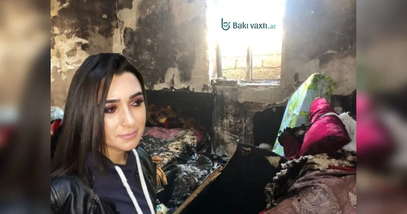 Evi yanan aktrisa FƏRYAD ETDİ: “Qonşuların, qohumların evində qalmağa məcburam” FOTOLAR