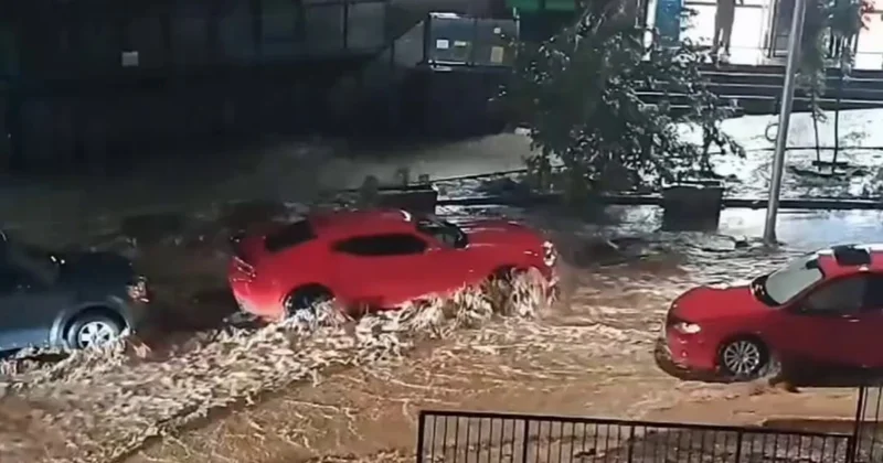 Tbilisi küçələri sel sularına qərq oldu VİDEO