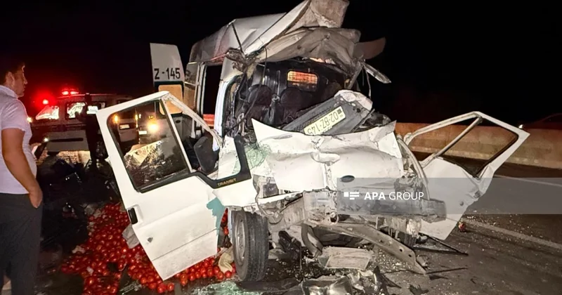 Ucarda yük maşınlarının iştirakı ilə AĞIR QƏZA Ölənlər var FOTO