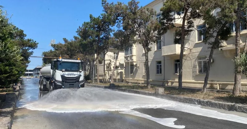 Bugünkü iməclikdə Bakının 556 küçəsi yuyuldu FOTOLAR