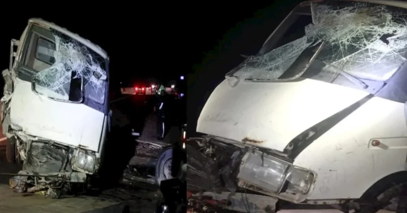 Bakı Qazax yolunda iki yük maşını toqquşdu, ölənlər var
