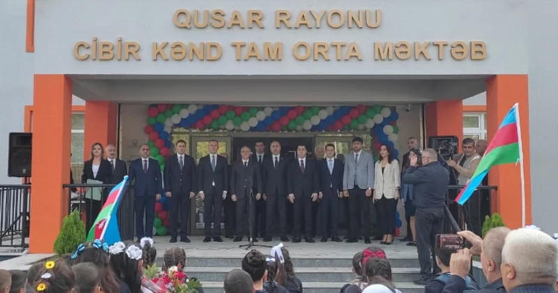 Qusarın Cibir kəndində yeni məktəb binası istifadəyə verilib