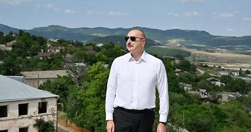 İlham Əliyev Xocalı rayonunun Seyidbəyli kəndində...