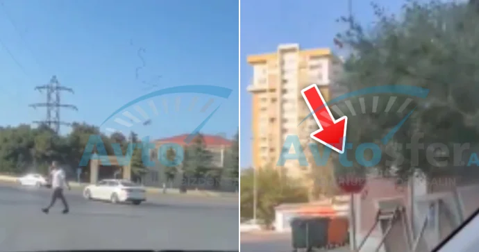 Nizamidəki bu küçədə yol nişanı ağacın arxasında gizlənib, dairə yoxa çıxıb VİDEO