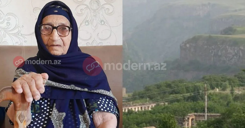 113 yaşlı Xeyrənisə nənə də Kəlbəcərə QAYIDIR