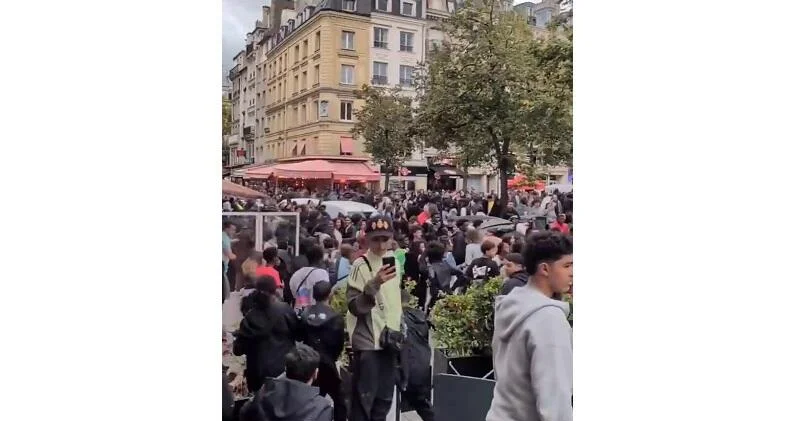 В Париже устроили давку из за бесплатной жареной курицы ВИДЕО