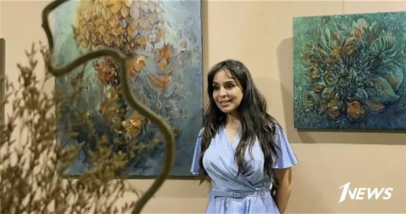 Лейла Алиева поделилась публикацией с выставки, проходящей в Nine Senses Art Center ВИДЕО