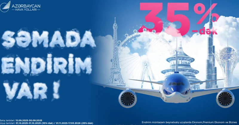 AZAL turizm gününə özəl endirim kampaniyası elan edib