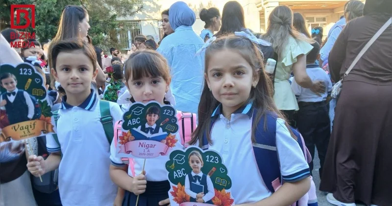 Məktəb həyatına belə qədəm qoydular FOTOREPORTAJ