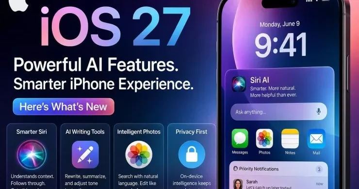 “Apple” iOS 27 ni istifadəyə verdi Siri süni intellektlə yeniləndi