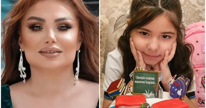 Könül Kərimova birinci sinifə gedən nəvəsini belə təbrik etdi
